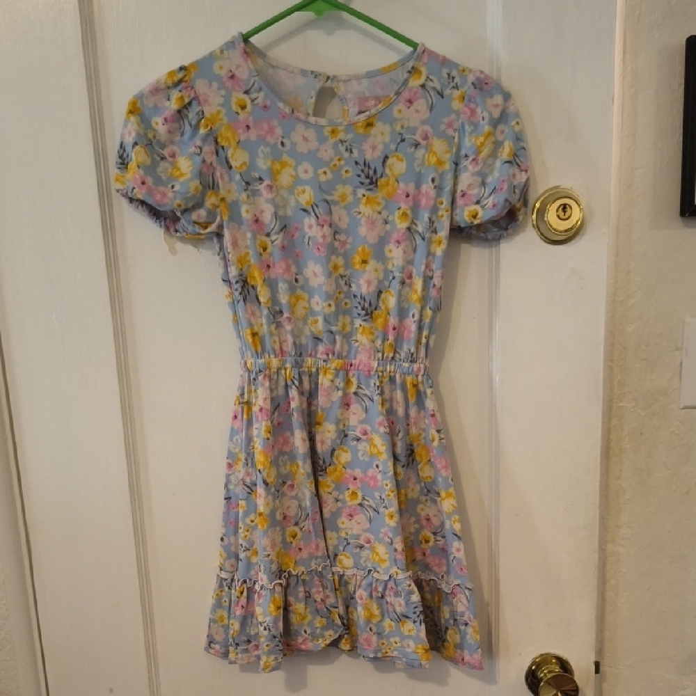BCBGirls | Kids Dress with Floral Print in Light Blue